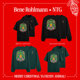 (Pre-Order) "Merry Christmas, ya filthy animal!" Pullover dunkelgrün