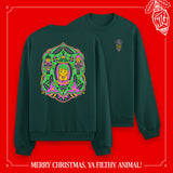 (Pre-Order) "Merry Christmas, ya filthy animal!" Pullover dunkelgrün