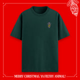 (Pre-Order) "Merry Christmas, ya filthy animal!" T-Shirt dunkelgrün