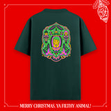 (Pre-Order) "Merry Christmas, ya filthy animal!" T-Shirt dunkelgrün