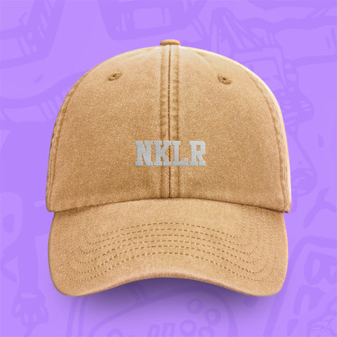 (Pre-Order) 11 Jahre Radio Nukular "NKLR" Dad Hat vintage mustard