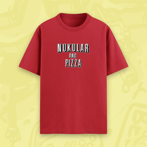 (Pre-Order) 11 Jahre Radio Nukular "Nukular & Pizza" T-Shirt rot