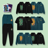 (Pre-Order) "Sunday Morning Memories" Zipper Hoodie schwarz / Nerdy Terdy Gang