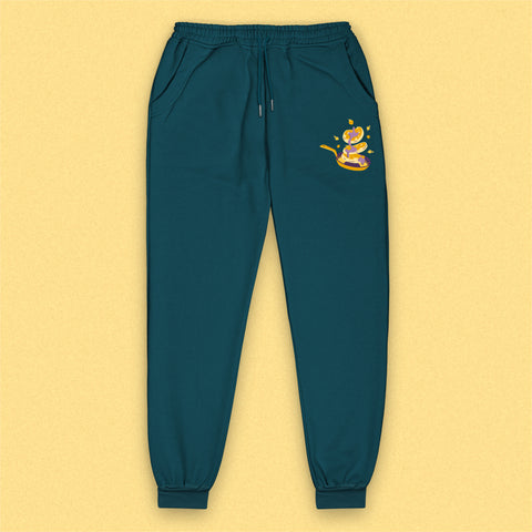 (Pre-Order) "Sunday Morning Memories" Jogginghose grünblau / Nerdy Terdy Gang