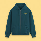 (Pre-Order) "Sunday Morning Memories" Zipper Hoodie grünblau / Nerdy Terdy Gang