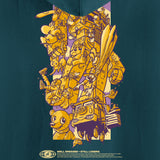 (Pre-Order) "Sunday Morning Memories" Zipper Hoodie grünblau / Nerdy Terdy Gang