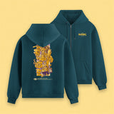 (Pre-Order) "Sunday Morning Memories" Zipper Hoodie grünblau / Nerdy Terdy Gang