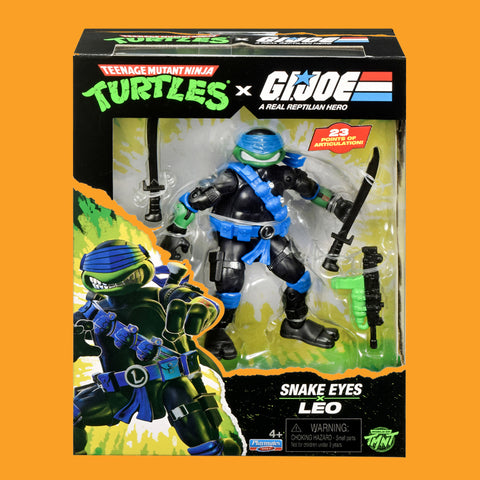 Leonardo x Snake Eyes Actionfigur Teenage Mutant Ninja Turtles x G.I. Joe Playmates
