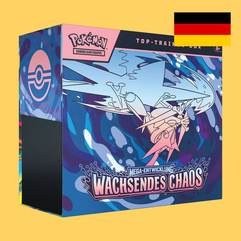 NUR 1 PRO KUNDE - Pokémon Mega-Entwicklung "Wachsendes Chaos" Elite Trainer Box (deutsch)