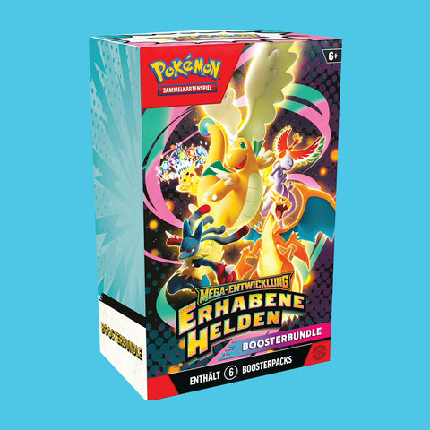 (Pre-Order) NUR 2 PRO KUNDE - Pokémon Mega-Entwicklung "Erhabene Helden" Booster Bundle (deutsch)