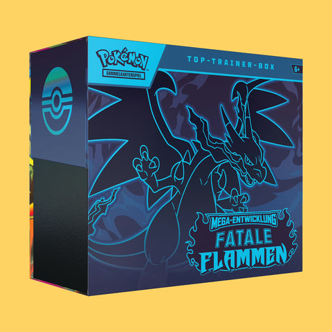 (Pre-Order) Pokémon Mega-Entwicklung "Fatale Flammen" Top Trainer Box (deutsch)