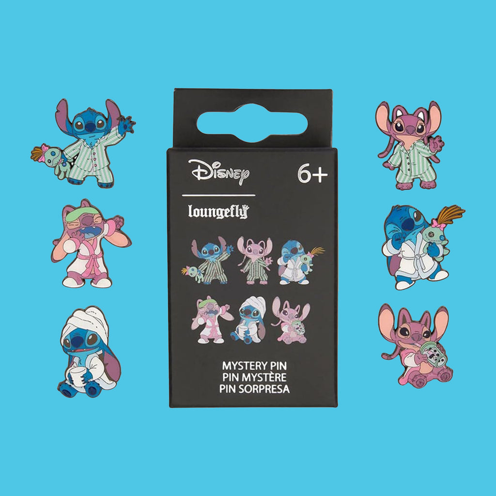 Stitch & Angel in Pyjamas Blindbox Loungefly Pin Lilo & Stitch