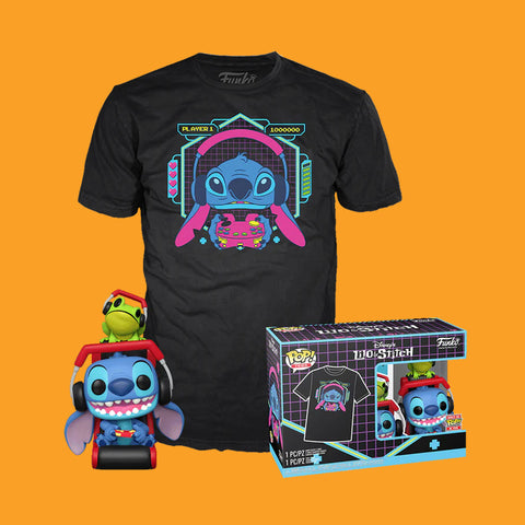 Gamer Stitch with Frog (1246) Funko Pop Tee! (Größe M) Disney's Lilo & Stitch