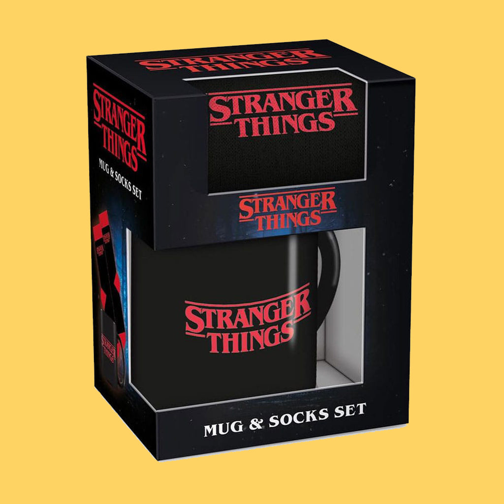 Stranger Things Logo Tasse & Socken Set