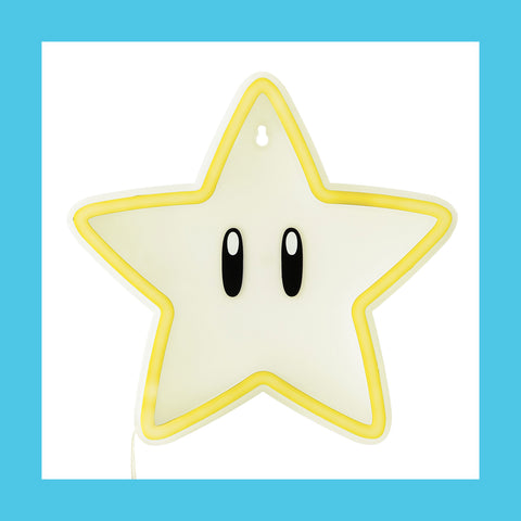 Nintendo Super Mario LED Wandleuchte Super Star Neon
