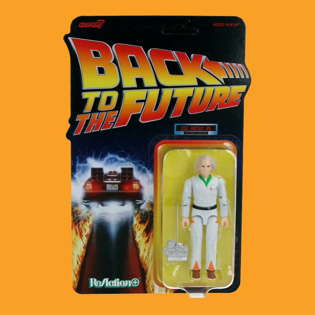 Doc Brown 1985 Actionfigur Reaction / Super 7 Back to the Future