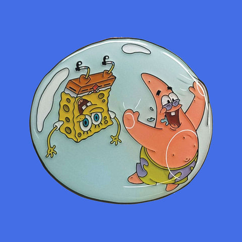 Spongebob and Patrick Bubble Pin Badge Fanattik Spongebob Schwammkopf (Limited Edition)