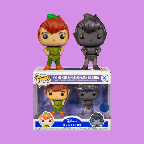 (Beschädigte Verpackung) Peter Pan & Peter Pan's Shadow Funko Pop! 2-Pack Disney Classics