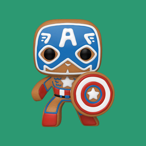 Gingerbread Captain America Funko Pop! (933) Marvel Holiday