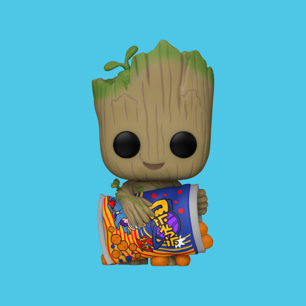 Groot With Cheese Puffs Funko Pop! (1196) Marvel: I Am Groot