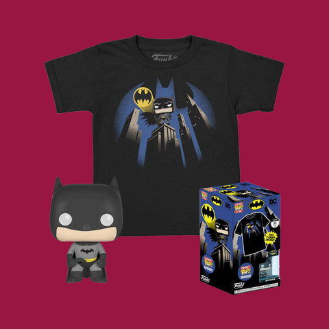 DC Batman T-Shirt + Exclusive Funko Pocket Pop! (Funko Pocket Pop! & Tee)