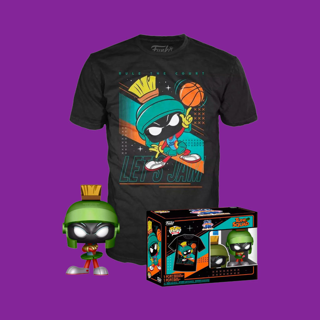 Space Jam Marvin The Martian T-Shirt + Exklusiver Funko Pop! (Funko Pop! & Tee)