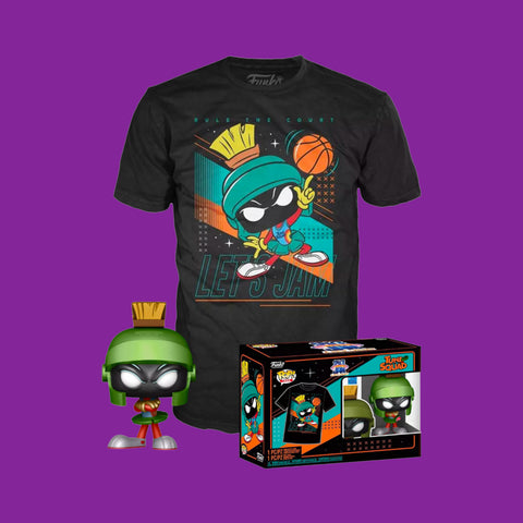 Space Jam Marvin The Martian T-Shirt + Exklusiver Funko Pop! (Funko Pop! & Tee)