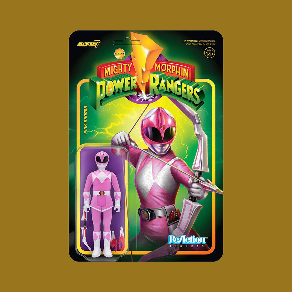 Pink Ranger Reaction Actionfigur Super 7 Mighty Morphin Power Rangers